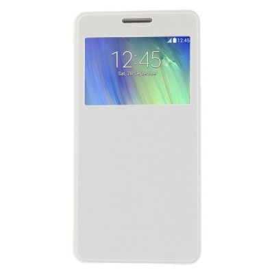 Samsung Galaxy A5 view window atverčiamas baltas dėklas / Priedai.lt