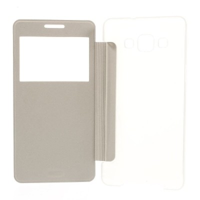 Samsung Galaxy A5 view window atverčiamas baltas dėklas / Priedai.lt