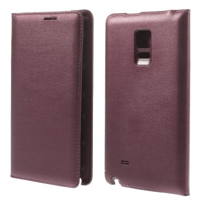 Samsung Galaxy Note Edge sarkans atvēramais Smart Wallet ādas maciņš - maks / Vacins.lv
