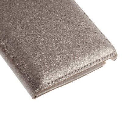 Samsung Galaxy Note Edge auksinis odinis atverčiamas Smart Wallet dėklas - piniginė / Priedai.lt