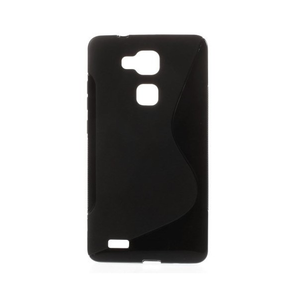 Cieta silikona (TPU) apvalks - melns (Ascend Mate 7)