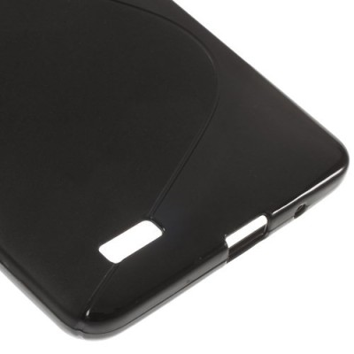 Huawei Ascend Mate 7 cieta silikona (TPU) melns apvalks / vacins.lv