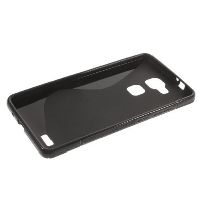 Huawei Ascend Mate 7 cieta silikona (TPU) melns apvalks / vacins.lv