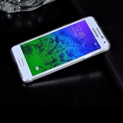 Samsung Galaxy Alpha dzidrs (caurspīdīgs) cieta silikona TPU pasaulē planākais apvalks / Vacins.lv
