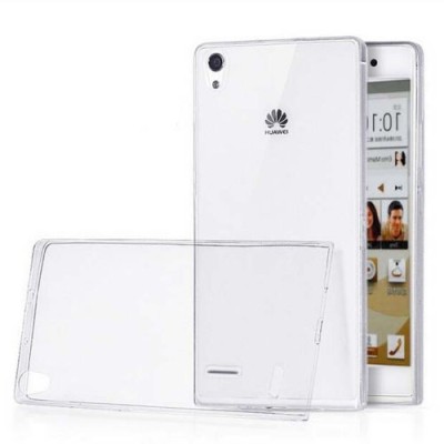 Huawei Ascend G630 skaidrus (permatomas) kieto silikono TPU ploniausias pasaulyje dėklas / Priedai.lt