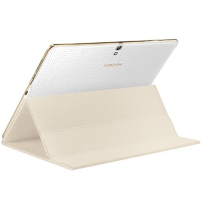 Originalus Samsung Galaxy Tab S 10.5 (T805, T800) Book Cover atverčiamas auksinis odinis dėklas / Priedai.lt