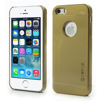 Auksinis „Verus“ dviejų dalių plastikinis Apple iPhone SE (5, 5s) dėklas / Priedai.lt