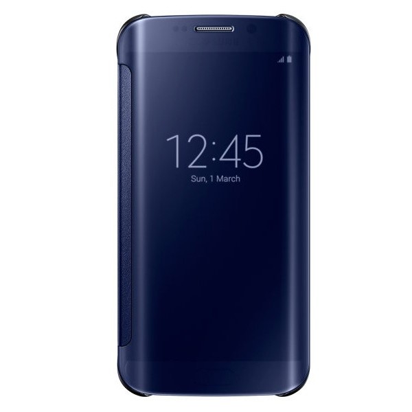 „Samsung“ Clear View Cover atvērams maciņš - zils (Galaxy S6 Edge)