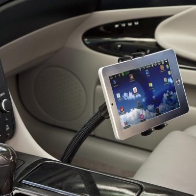 Automobilinis planšetės laikiklis tvirtinamas prie sėdynės (grindų) varžto / Priedai.lt