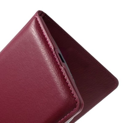 Samsung Galaxy S3 tamsiai rožinis odinis atverčiamas „Smart Window“ dėklas su langeliu / Priedai.lt