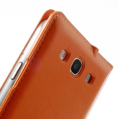Samsung Galaxy S3 view window atverčiamas oranžinis dėklas / Priedai.lt