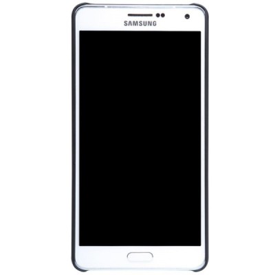 Samsung Galaxy A7 Nillkin Frosted Shield juodas plastikinis dėklas + apsauginė ekrano plėvelė / Priedai.lt
