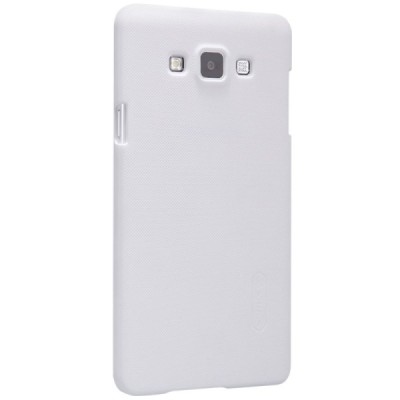 Samsung Galaxy A7 Nillkin Frosted Shield balts plastmasas apvalks + ekrāna aizsargplēve / Vacins.lv