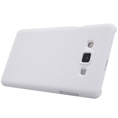 Samsung Galaxy A7 Nillkin Frosted Shield balts plastmasas apvalks + ekrāna aizsargplēve / Vacins.lv