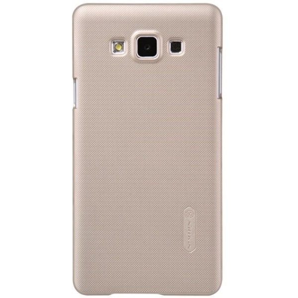 „Nillkin“ Frosted Shield dėklas - auksinis + apsauginė ekrano plėvelė (Galaxy A7 2015)