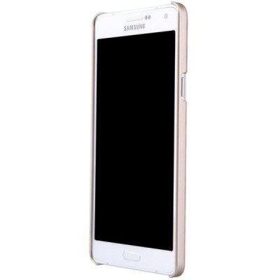 Samsung Galaxy A7 Nillkin Frosted Shield auksinis plastikinis dėklas + apsauginė ekrano plėvelė / Priedai.lt