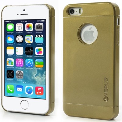 Auksinis „Verus“ dviejų dalių plastikinis Apple iPhone SE (5, 5s) dėklas / Priedai.lt