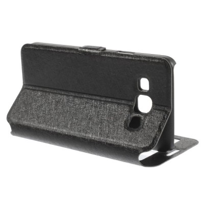 Samsung Galaxy A3 2015 (A300F) view window atverčiamas juodas dėklas / Priedai.lt