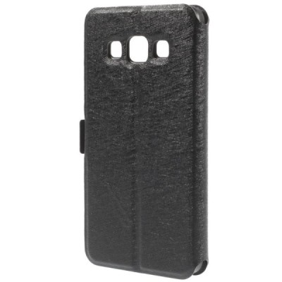 Samsung Galaxy A3 2015 (A300F) view window atverčiamas juodas dėklas / Priedai.lt