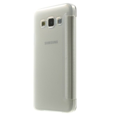 Samsung Galaxy A3 2015 (A300F) view window atverčiamas baltas dėklas / Priedai.lt