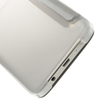 Samsung Galaxy A3 2015 (A300F) view window atverčiamas baltas dėklas / Priedai.lt