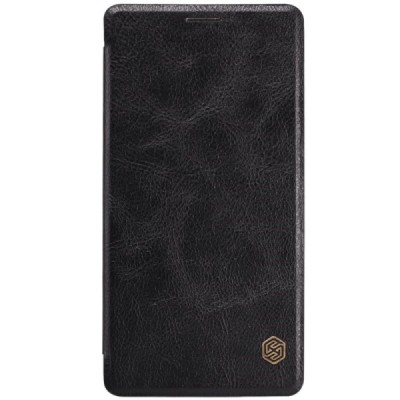 Greznais „Nillkin“ Qin sērijas ādas atvērams melns Samsung Galaxy A7 maciņš / Vacins.lv