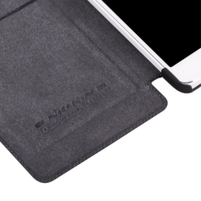 Greznais „Nillkin“ Qin sērijas ādas atvērams melns Samsung Galaxy A7 maciņš / Vacins.lv