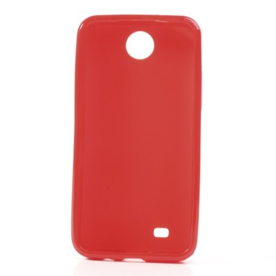 HTC Desire 300 Jelly Case sarkans cieta silikona (TPU) futrālis / Vacins.lv
