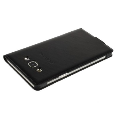 Samsung Galaxy A7 melns atvēramais View Window ādas maciņš / Vacins.lv