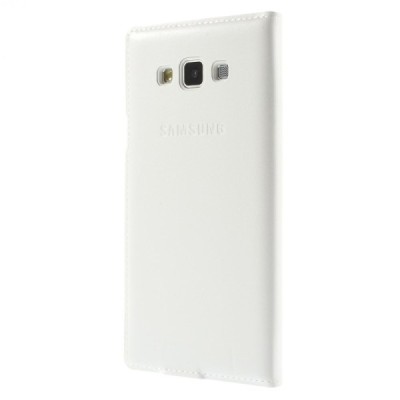 Samsung Galaxy A7 balts atvēramais View Window ādas maciņš / Vacins.lv