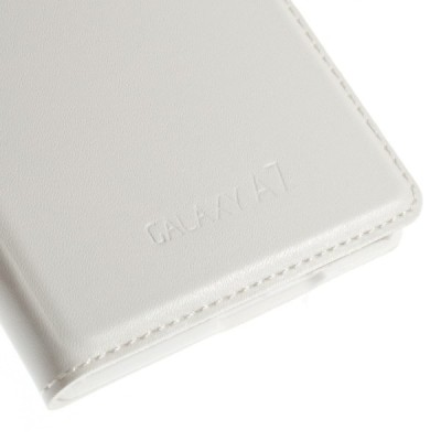 Samsung Galaxy A7 balts atvēramais View Window ādas maciņš / Vacins.lv