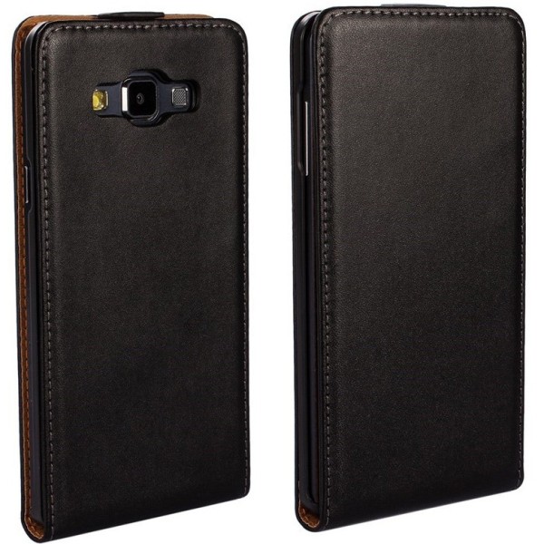 Klasisks atvēramais maciņš - melns (Galaxy A7 2015)