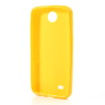 HTC Desire 300 Jelly Case dzeltens cieta silikona (TPU) futrālis / Vacins.lv