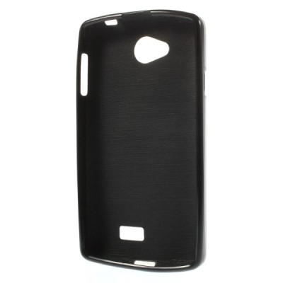 LG F60 (D390) cieta silikona (TPU) melns apvalks / vacins.lv