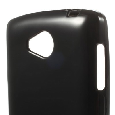 LG F60 (D390) cieta silikona (TPU) melns apvalks / vacins.lv