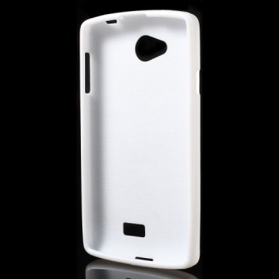 LG F60 (D390) cieta silikona (TPU) balts apvalks / vacins.lv