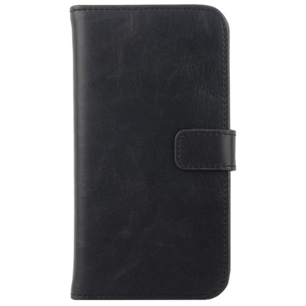 Atvēramais ādas maciņš - melns (Xperia E4)