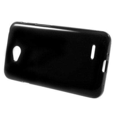 LG L65 cieta silikona (TPU) melns apvalks / vacins.lv