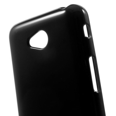 LG L65 cieta silikona (TPU) melns apvalks / vacins.lv