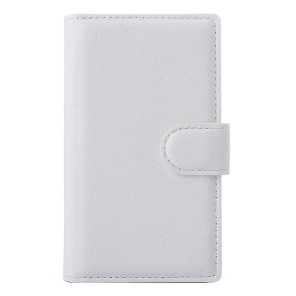 „Litchi“ atvēramais maciņš - balts (Lumia 435)