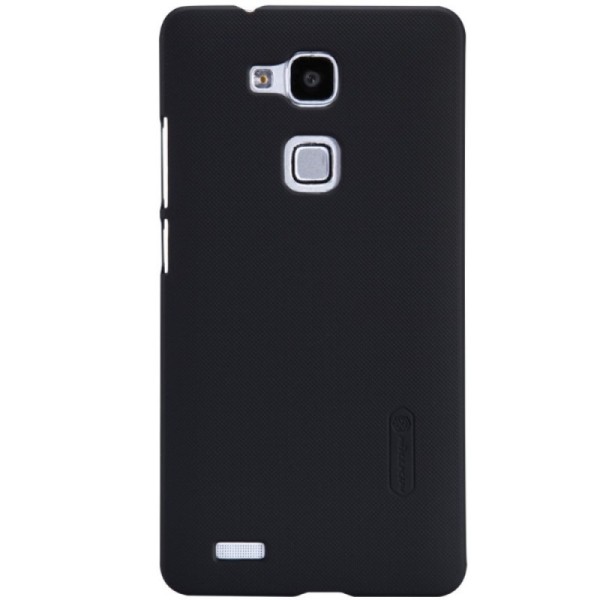 „Nillkin“ Frosted Shield dėklas - juodas + apsauginė ekrano plėvelė (Ascend Mate 7)