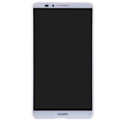 Huawei Ascend Mate 7 Nillkin Frosted Shield baltas plastikinis dėklas + apsauginė ekrano plėvelė / Priedai.lt