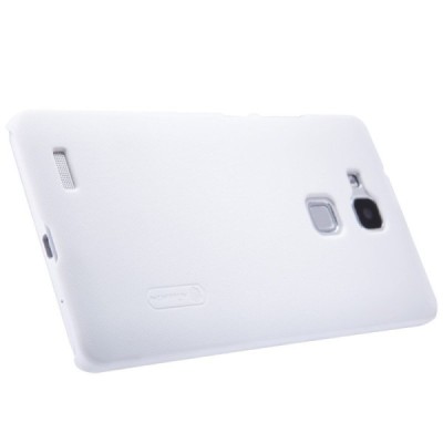 Huawei Ascend Mate 7 Nillkin Frosted Shield baltas plastikinis dėklas + apsauginė ekrano plėvelė / Priedai.lt