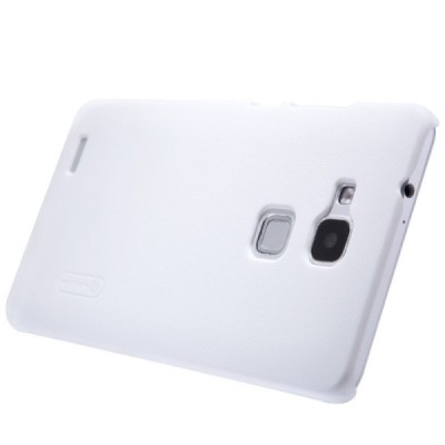 Huawei Ascend Mate 7 Nillkin Frosted Shield baltas plastikinis dėklas + apsauginė ekrano plėvelė / Priedai.lt