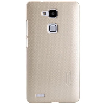 Huawei Ascend Mate 7 Nillkin Frosted Shield auksinis plastikinis dėklas + apsauginė ekrano plėvelė / Priedai.lt