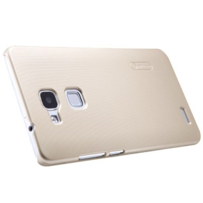 Huawei Ascend Mate 7 Nillkin Frosted Shield zelta plastmasas apvalks + ekrāna aizsargplēve / Vacins.lv
