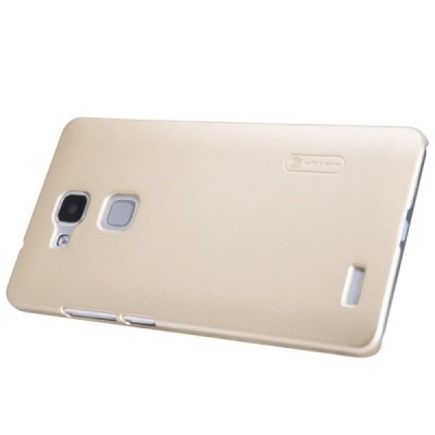 Huawei Ascend Mate 7 Nillkin Frosted Shield zelta plastmasas apvalks + ekrāna aizsargplēve / Vacins.lv