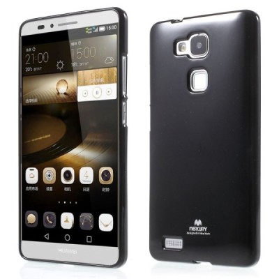 Huawei Ascend Mate 7 Mercury melns cieta silikona (TPU) apvalks / vacins.lv