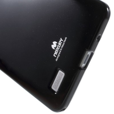 Huawei Ascend Mate 7 Mercury melns cieta silikona (TPU) apvalks / vacins.lv