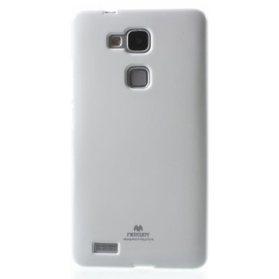 Huawei Ascend Mate 7 Mercury balts cieta silikona (TPU) apvalks / vacins.lv